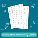 Stickers lettres manuscrites