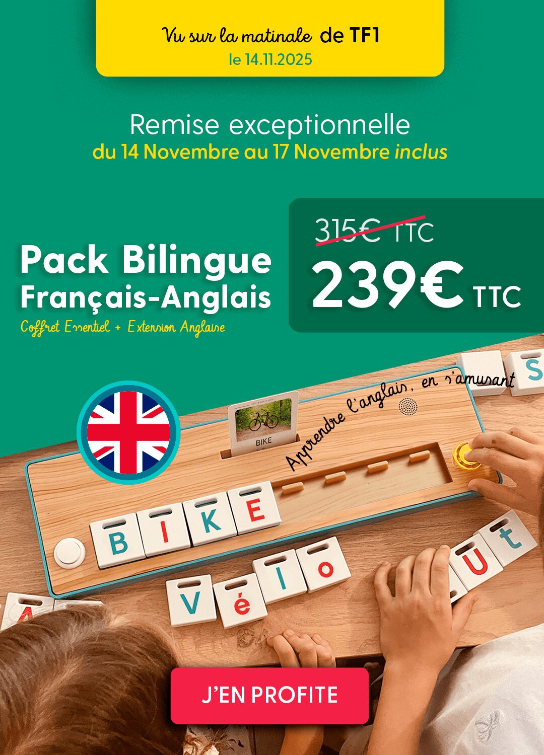 économisez 25% sur le coup du pack